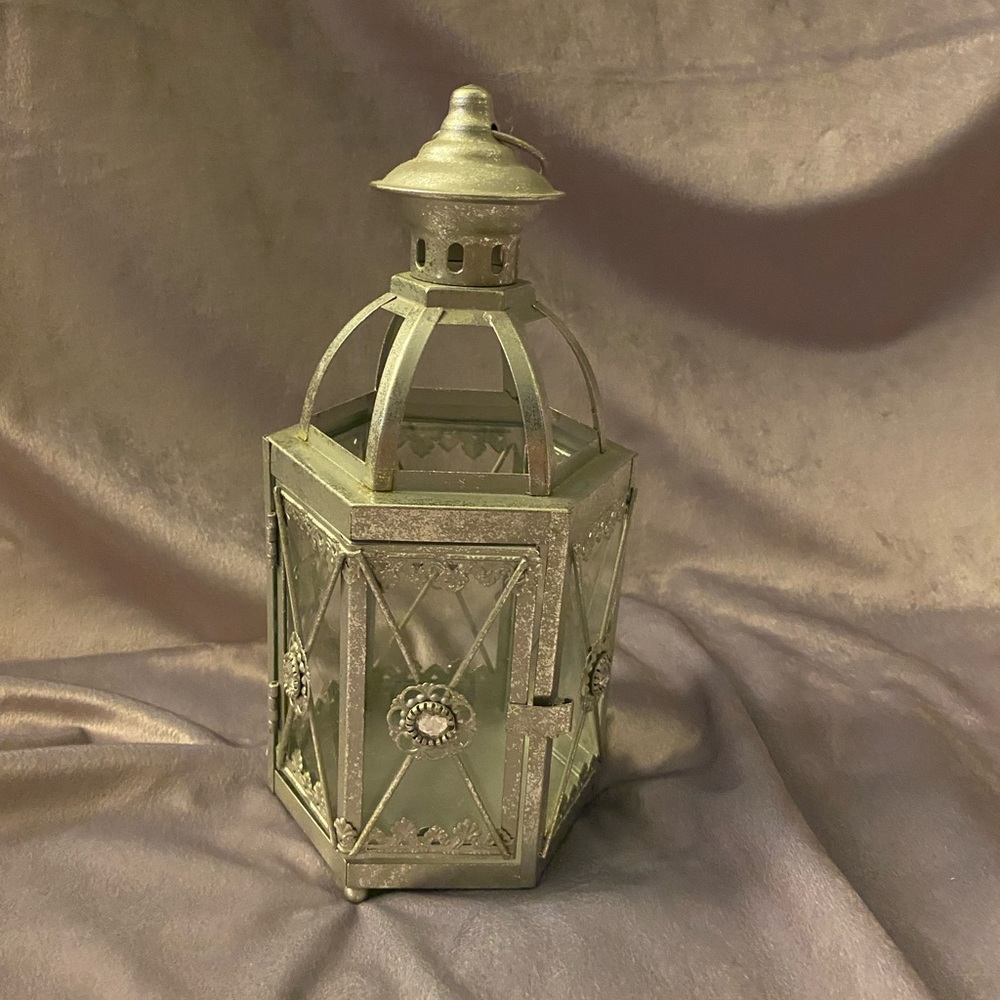 Silver Candle Holder/Lantern